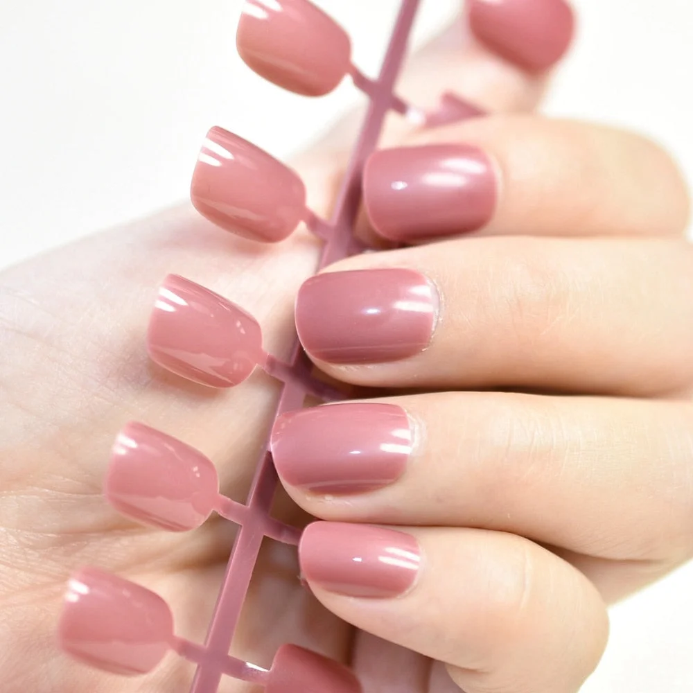 Gorgeous Dark Red Children Press On Nails Short Kids False Nails for Small Size Nails Carnival Style Festival Decoration 24pcs-Nail Inspo