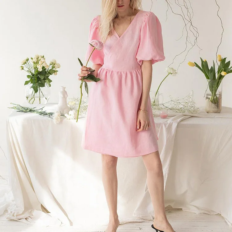 Women Bohemian Dress Women's Summer Cotton and Linen Dress