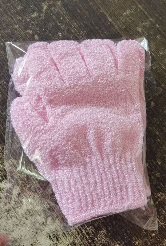 Minimalist Solid Color Nylon Bath Gloves