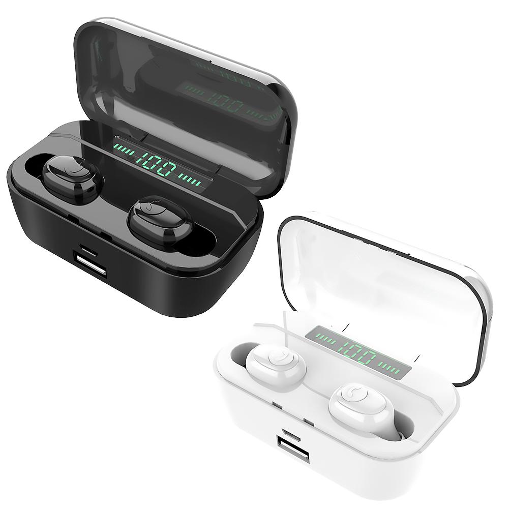 

TWS-G6S Wireless Bluetooth 5.0 Earphones HiFi Headset w/Display Charge Box, Black, 501 Original