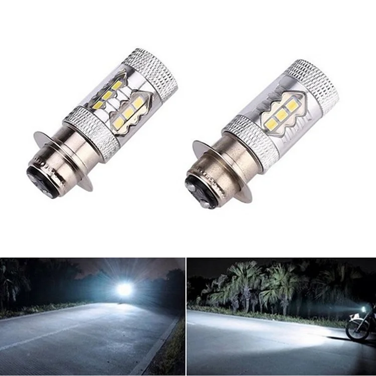2PCS 16 LED Motorcycle MotorBike Headlight Fog Bulbs Lamp 6000K for Yamaha Motorcycle Bulbs