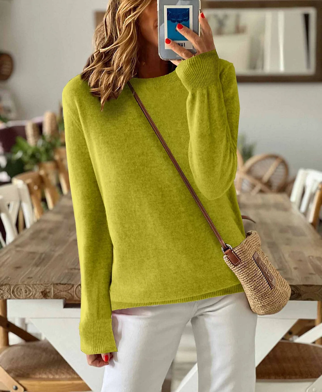 Athvotar Athvotar Sheintemu Autumn And Winter Long Sleeve Simple Solid Color Sweater New