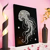 DIY Pearl Painting Jellyfish for Home Wall Decor with Frame(40*30cm)