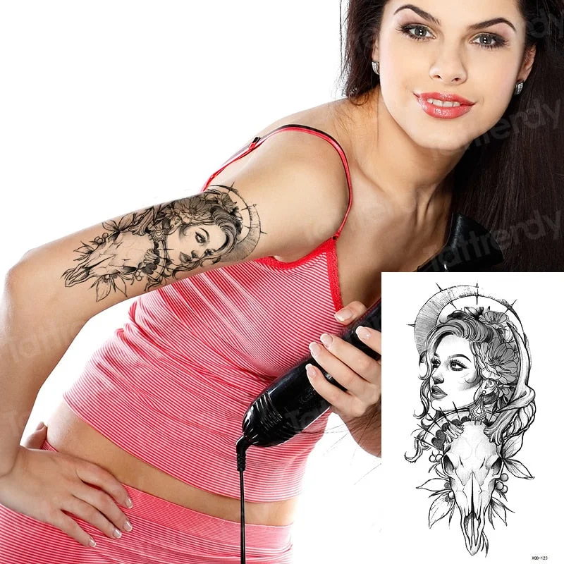 tattoo sticker rose flower temporary henna tattoos letter wolf sketches tattoo designs black sexy women tattoo waterdecals