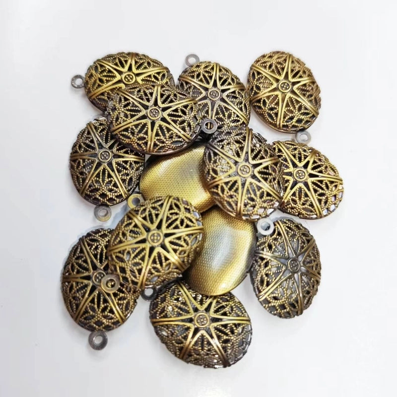20 PCS/Package Copper Photo Box Locket Charms