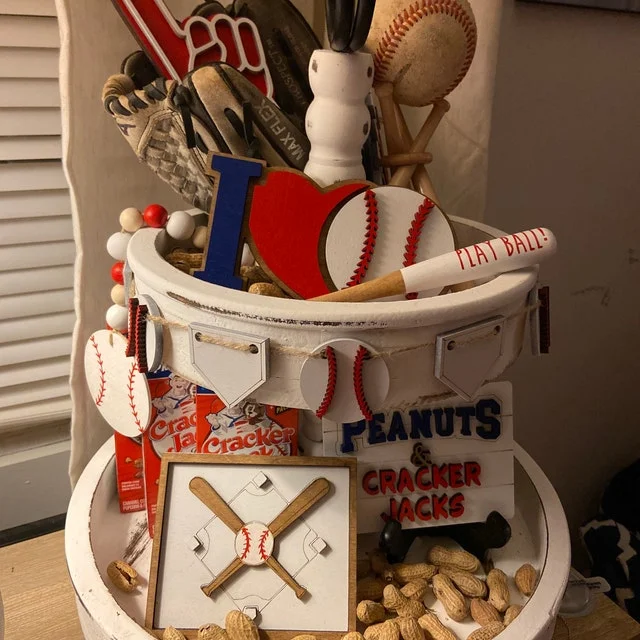 45% OFF⚾Baseball Tiered Tray Set Decor⚾