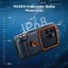 TELESIN IP68 Waterproof Diving Phone Case Bluetooth-Compatible Anti-fog 30m Underwater Photography Phone Housing