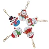 5pcs DIY Snowman Full Special Shaped Diamond Painting Keychain Kit (AA911)