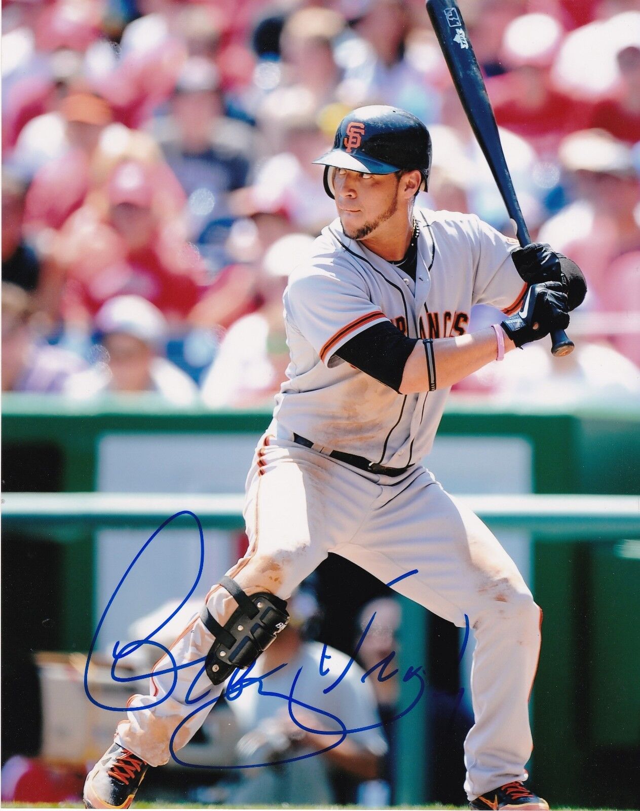 GREGOR BLANCO SAN FRANCISCO GIANTS ACTION SIGNED 8x10