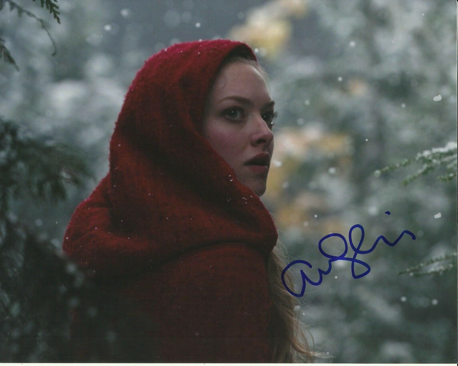 AMANDA SEYFRIED SIGNED RED RIDING HOOD Photo Poster painting UACC REG 242 FILM AUTOGRAPHS