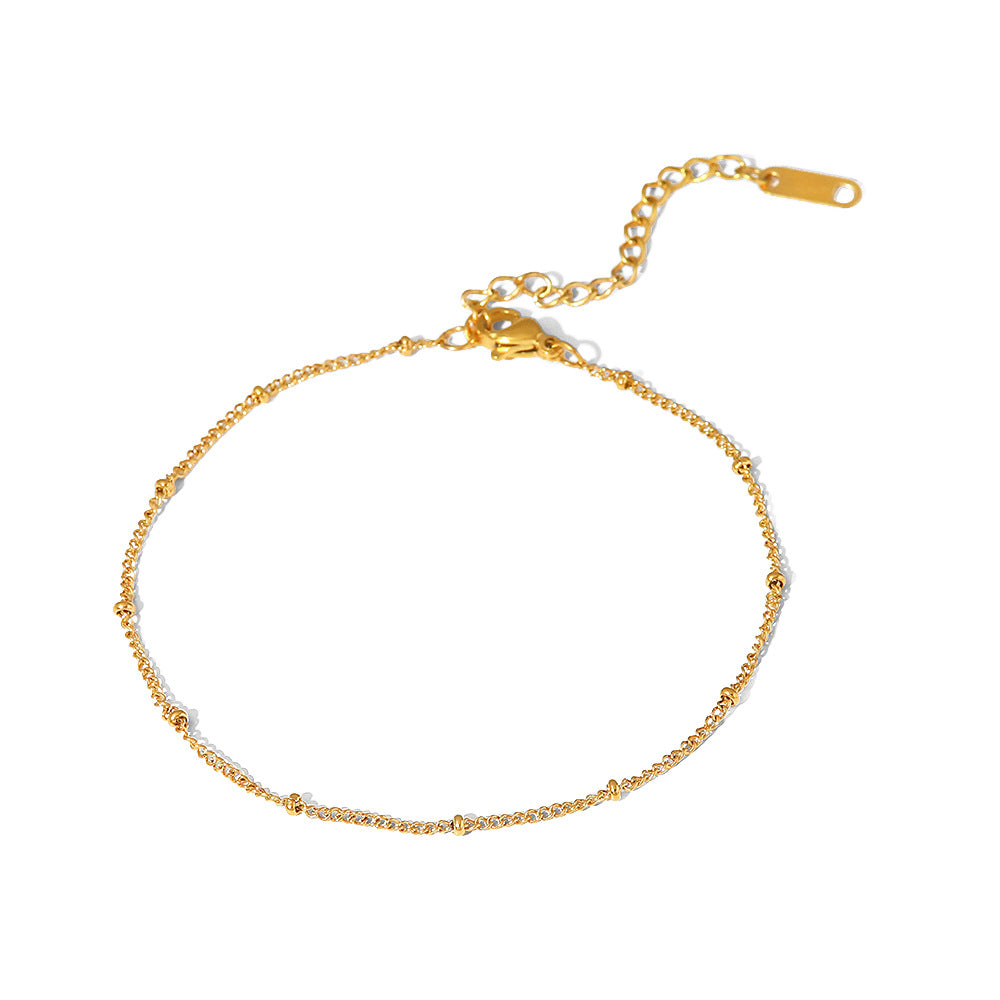 Women Minimalist Geometric 18K Gold Plated Anklets
