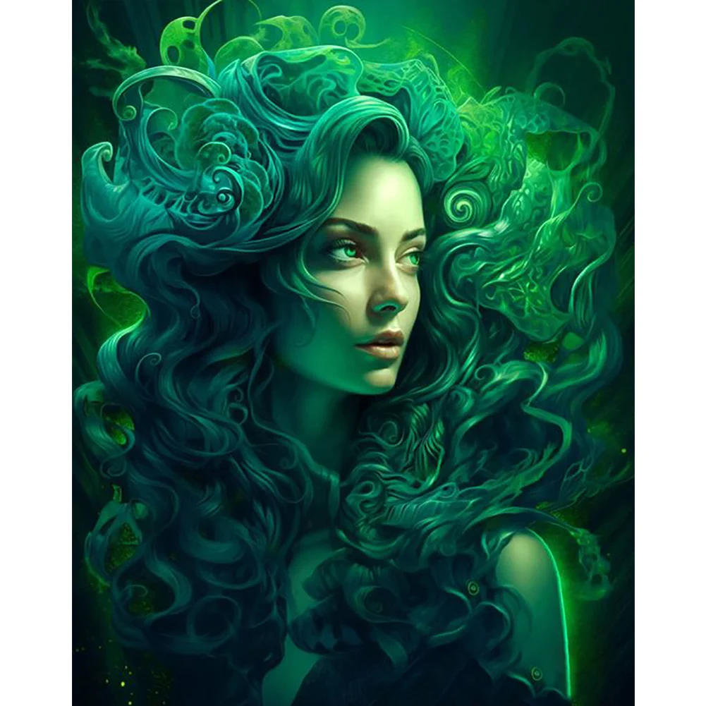 11CT Full Stamped Cross Stitch - Girl(Canvas|50*60CM)