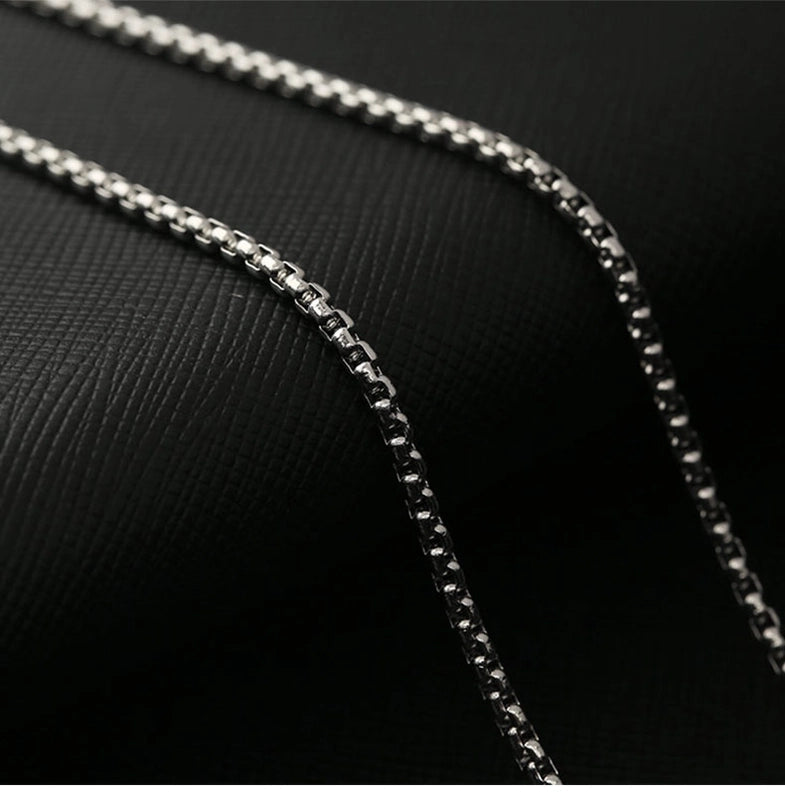 Gothic Punk Solid Color 304 Stainless Steel Chain Men's Necklace