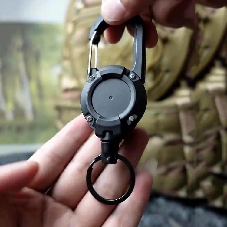 💥New Year Promotion 49% OFF💥Outdoor Automatic Retractable Wire Rope Luya Anti-theft Tactical Keychain