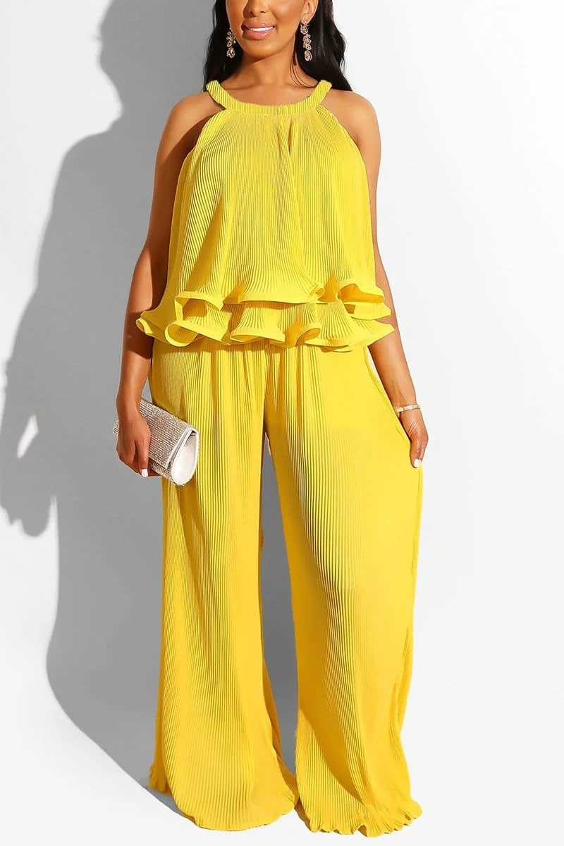 Casual Off Shoulder Sling Pants Set