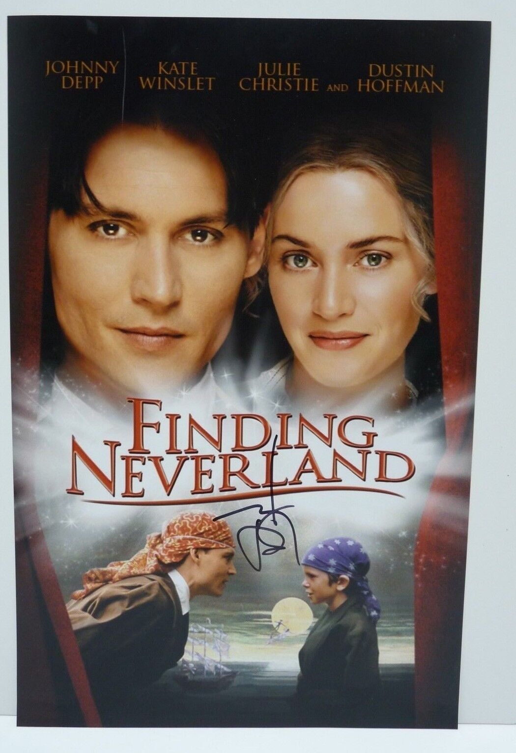 Johnny Depp Signed Autographed Finding Neverland 12x18 Photo Poster painting BAS Certified #1 F7