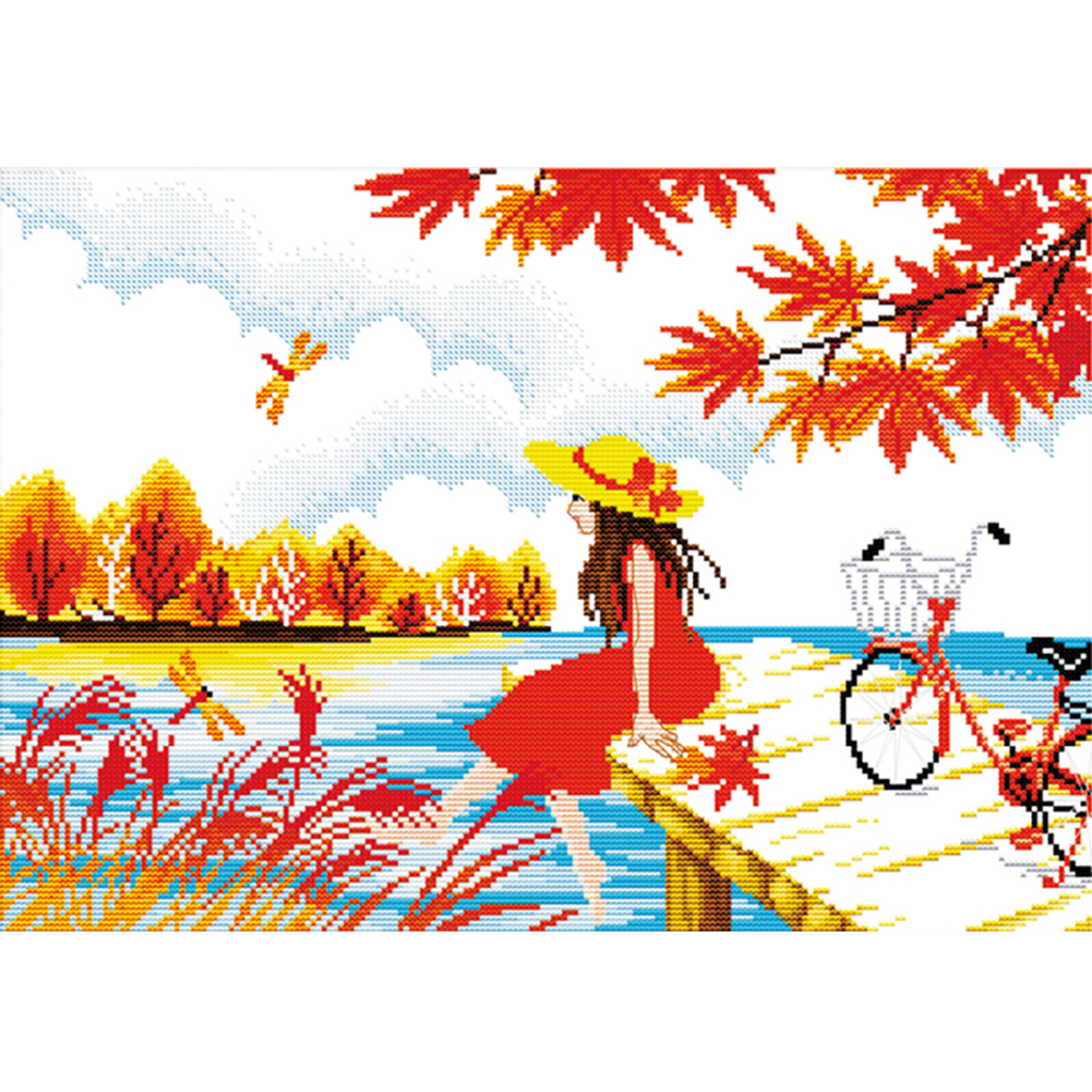 

Autumn - 14CT Stamped Cross Stitch - 44*33CM, 501 Original