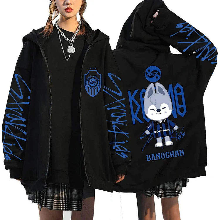 Stray Kids Karma Skzoo Creative Zip Up Hoodie