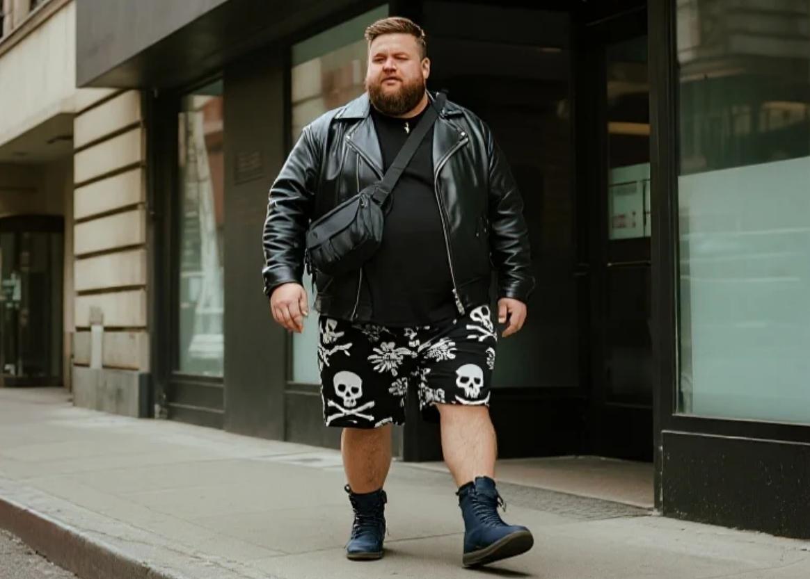 big and tall Hawaiian sets in street fashion