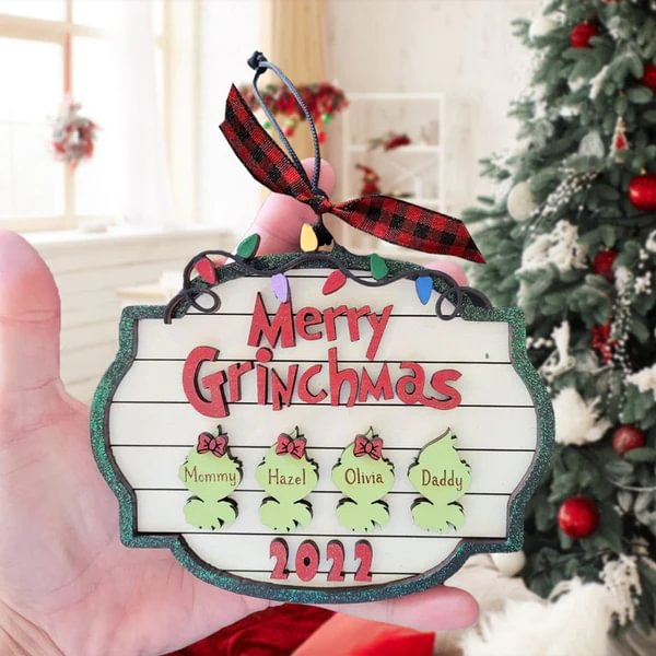 Personalized Grinchmas Family Ornament, Christmas Ornament 2022