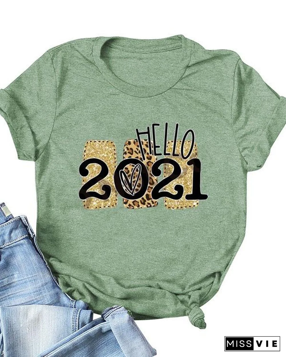 Hello Print Daily T-shirts For Women