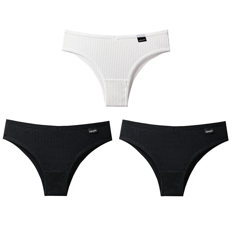 Cotton Panties Female Underpants Sexy Panties for Women Briefs Underwear Comfortable Brazillian Ladies Bikini Pantys 3PCS/Set