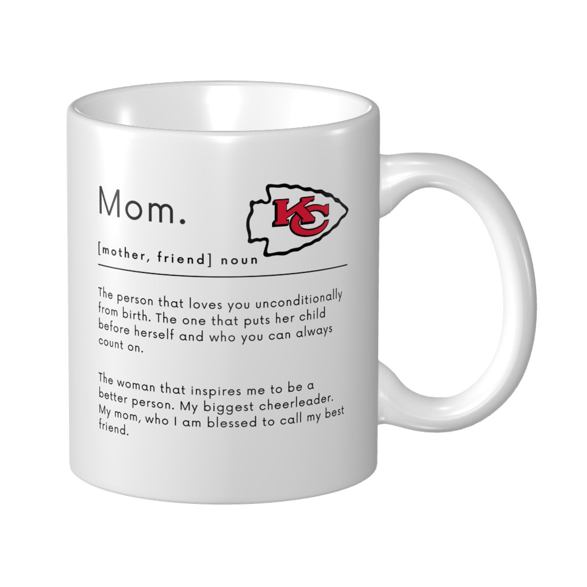 Kansas City Chiefs Mom Dictionary Mother's Day Mug