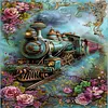 Train-11CT Stamped Cross Stitch 40*55cm/15.75*21.65in
