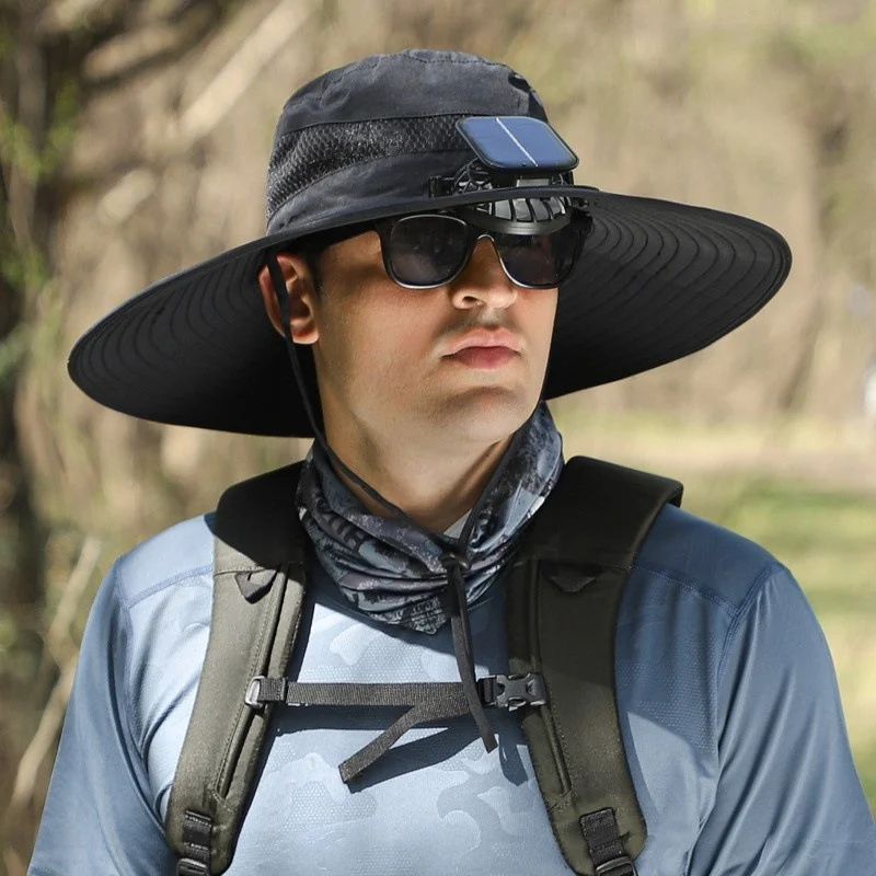 🔥2025 New Ultralight Solar Fan Sun Hat – Lighter Than a Baseball!⚾