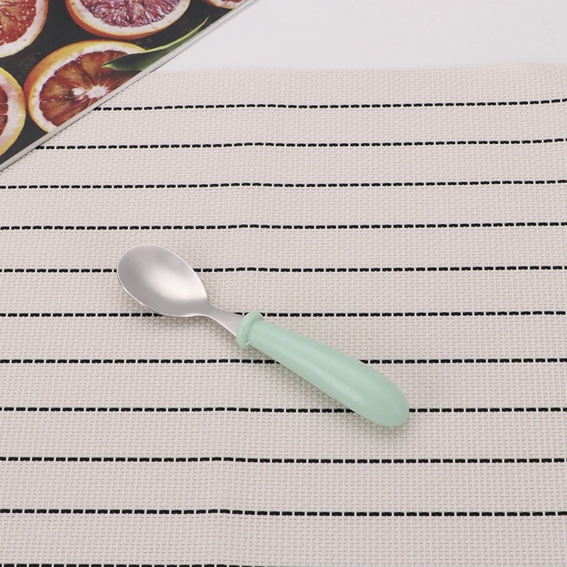 Cute Solid Color Stainless Steel Tableware