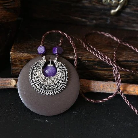 Round Casual Alloy Sweater Necklace