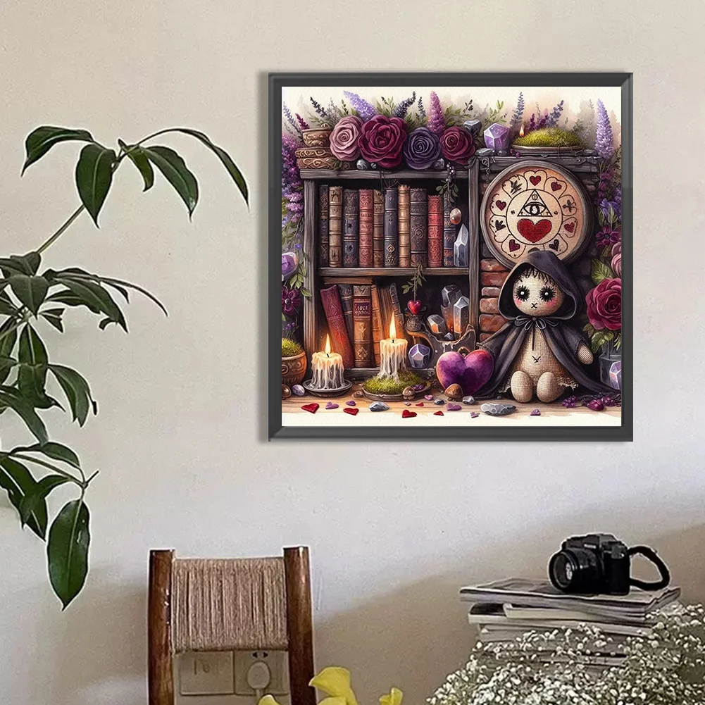 Diamond Painting - Full Round Drill - Bookshelf Doll(Canvas|40*40cm)