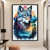 The Wolf And Forest-11CT Stamped Cross Stitch 40*60cm/15.75*23.62in  tapestrymarket