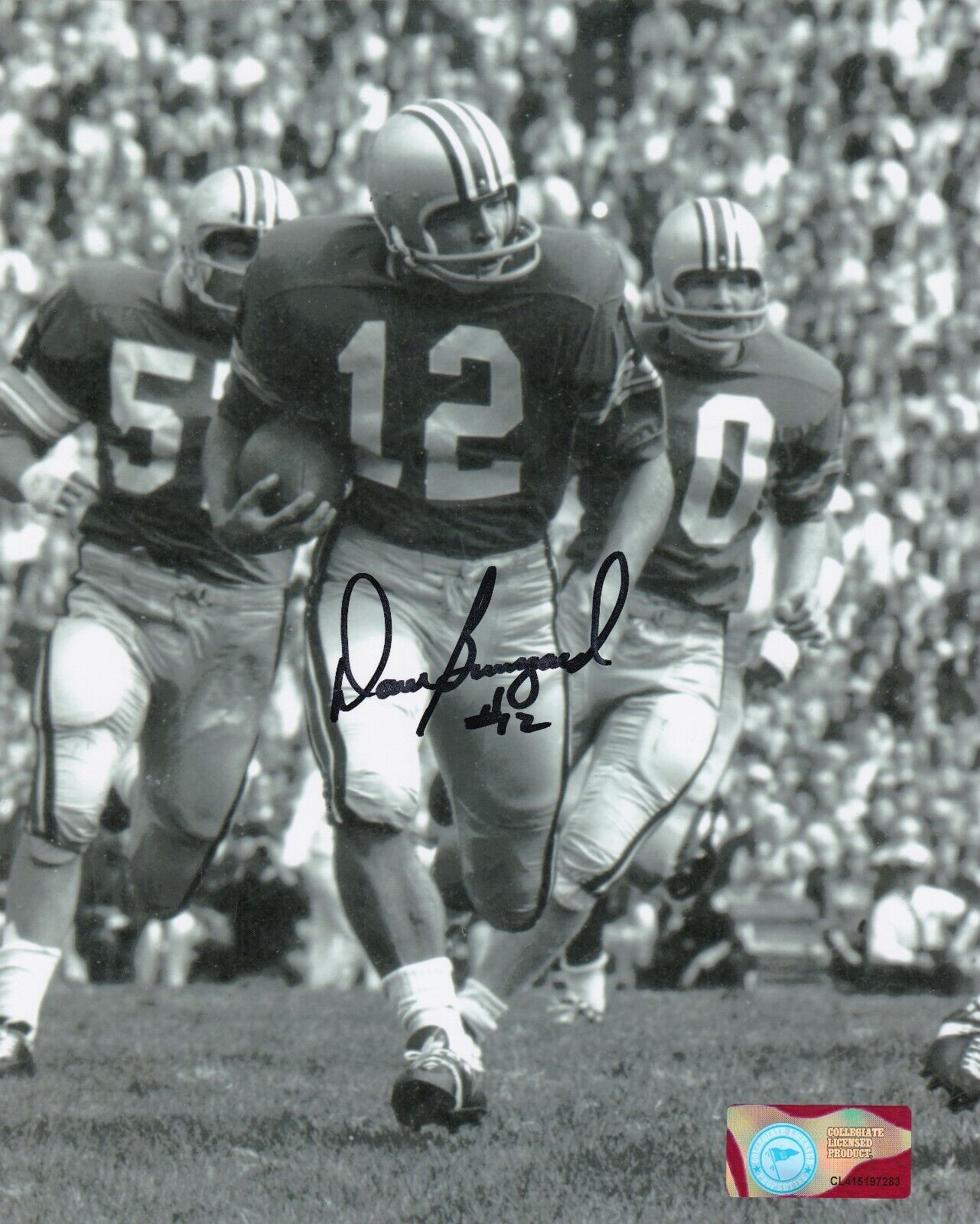 DAVE BRUNGARD OHIO STATE BUCKEYES ACTION SIGNED 8x10