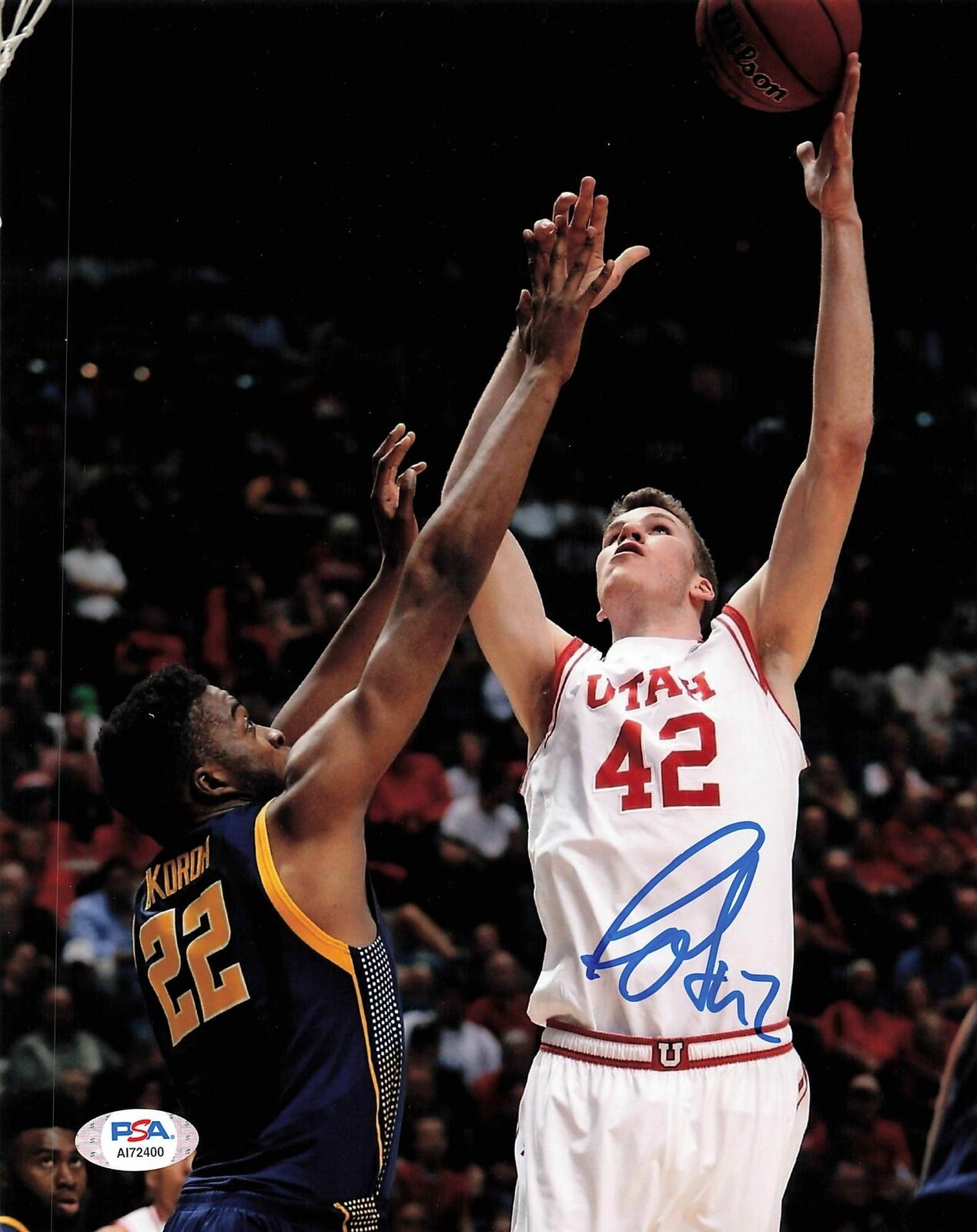 Jakob Poeltl signed 8x10 Photo Poster painting PSA/DNA Utah Utes Autographed