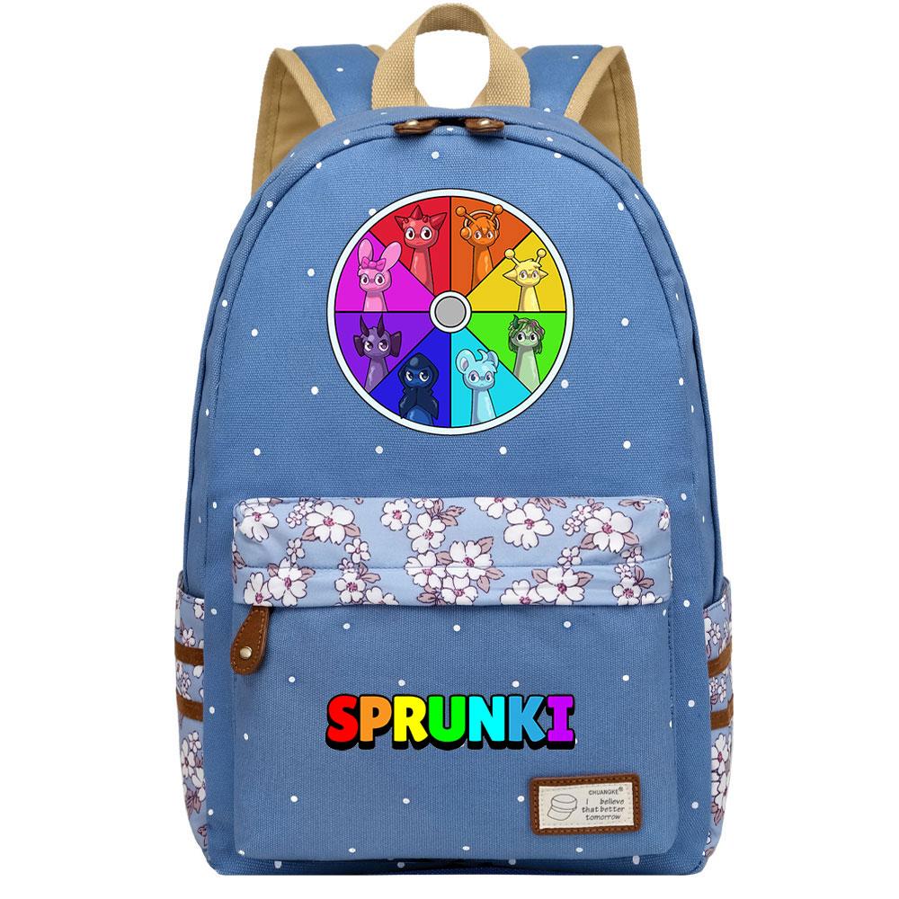 Mayoulove Sprunki Backpack Spacious Design with Fun Patterns for School and Outdoor Adventures-Mayoulove