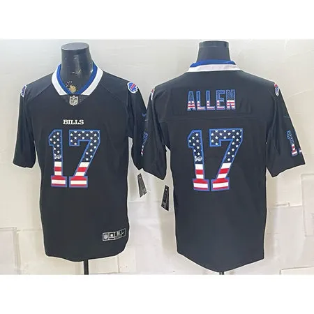 Men's Buffalo Bills #17 Josh Allen Black Vapor Limited Jersey L7NW