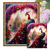 Red Peacock Full Stamped Cross Stitch Kit 11CT 3-Strand 50x65cm