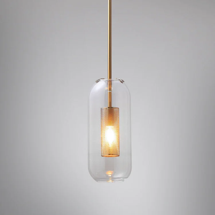 Minimalist Glass Shade Single-headed Pendant Light Vjlight