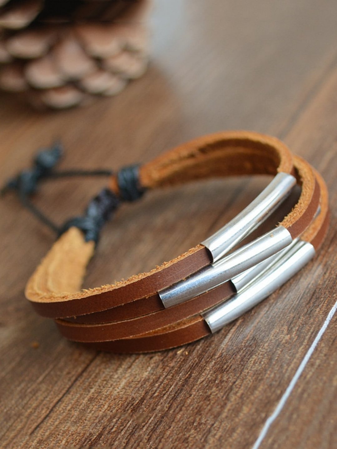 Vintage Artificial Leather Basic Bracelet