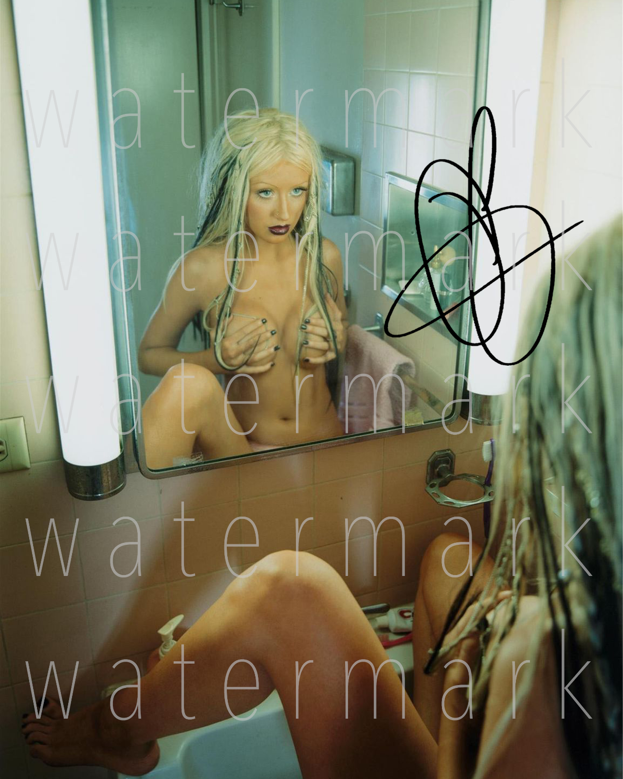 Christina Aguilera sexy signed 8x10 inch print Photo Poster painting picture poster autograph RP