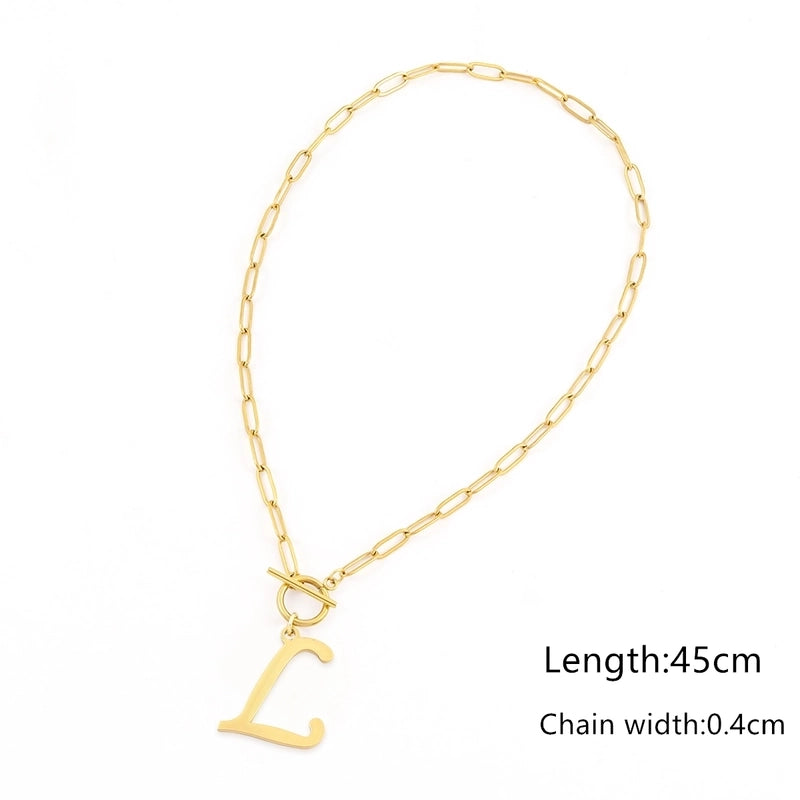 Elegant Minimalist Classic Style Letter 201 Stainless Steel 304 Stainless Steel Pendant Necklace