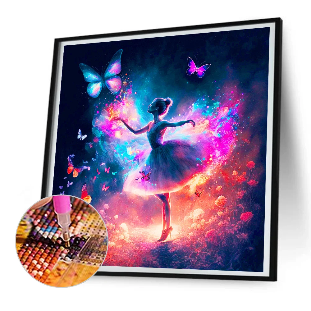 Diamond Painting - Full Round Drill - Ballet Dancer(Canvas|30*30cm)
