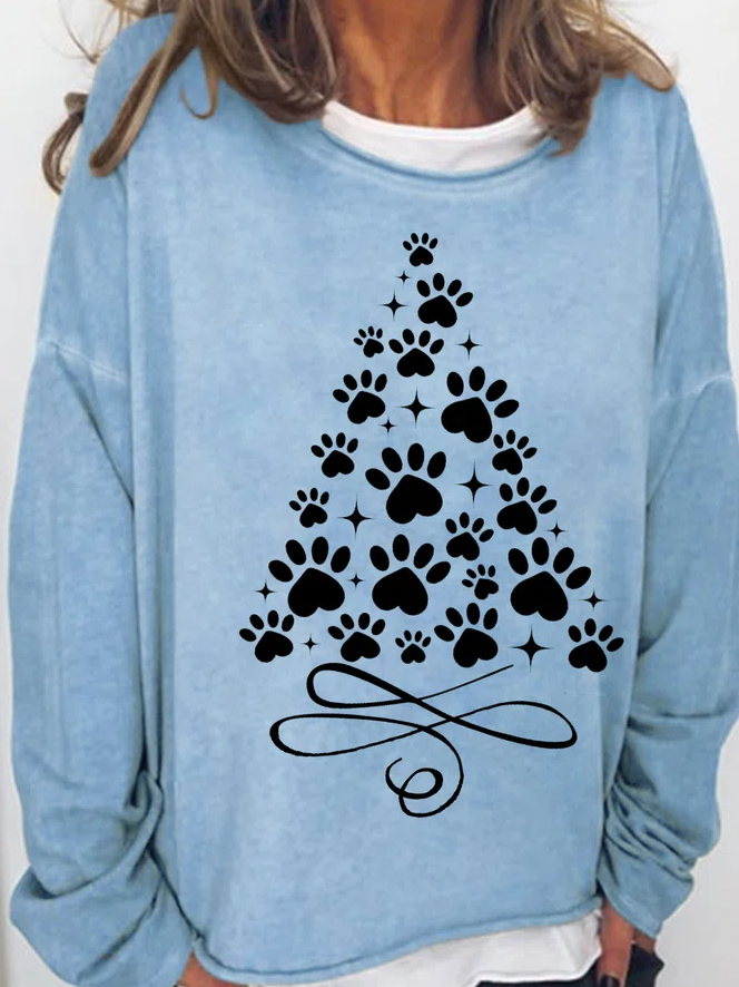 Funny Christmas Tree Printed Women's T-shirt