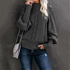 Women Long Sleeve Knitted Loose Fitting Sweater