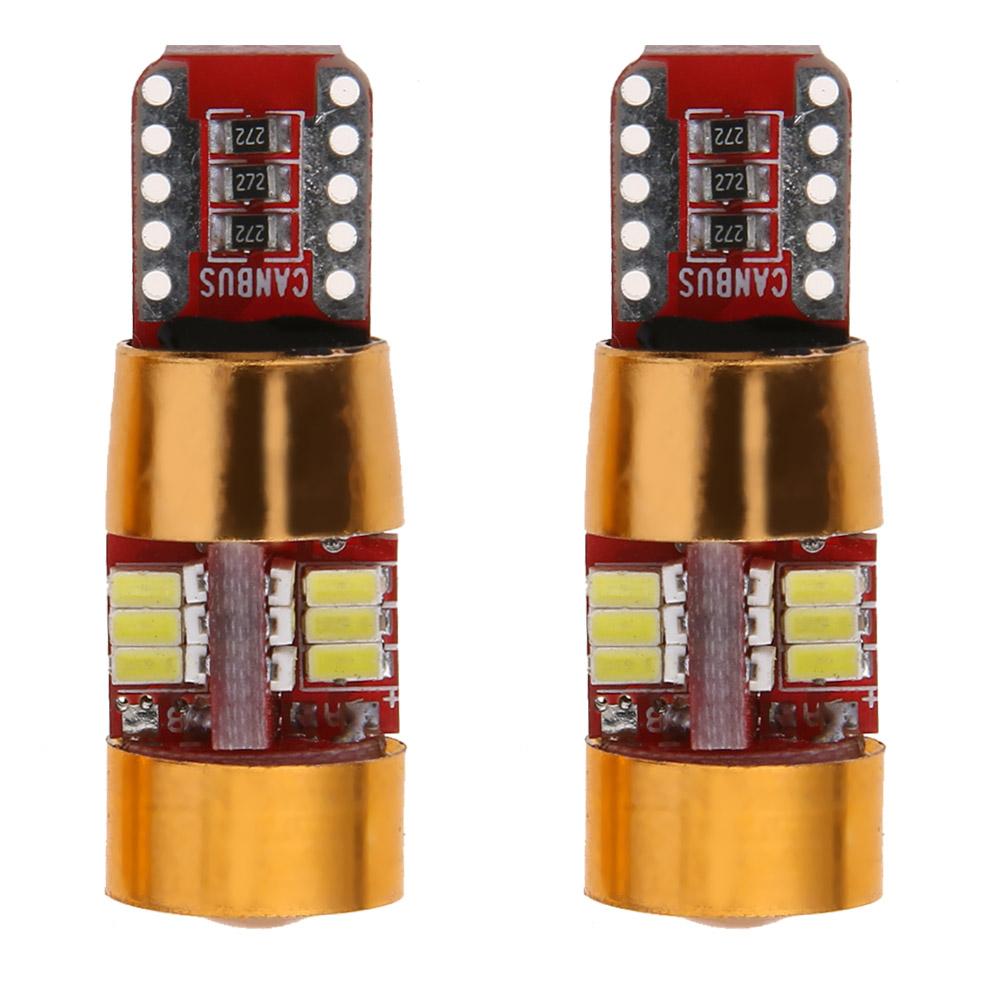 

2pcs T10 3014 27SMD White LED 12V Car Width Light Reading Lamp Bulbs, 501 Original