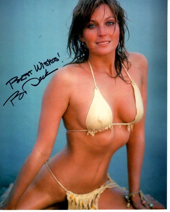 BO DEREK Signed Autographed SEXY FRINGE BIKINI Photo Poster painting