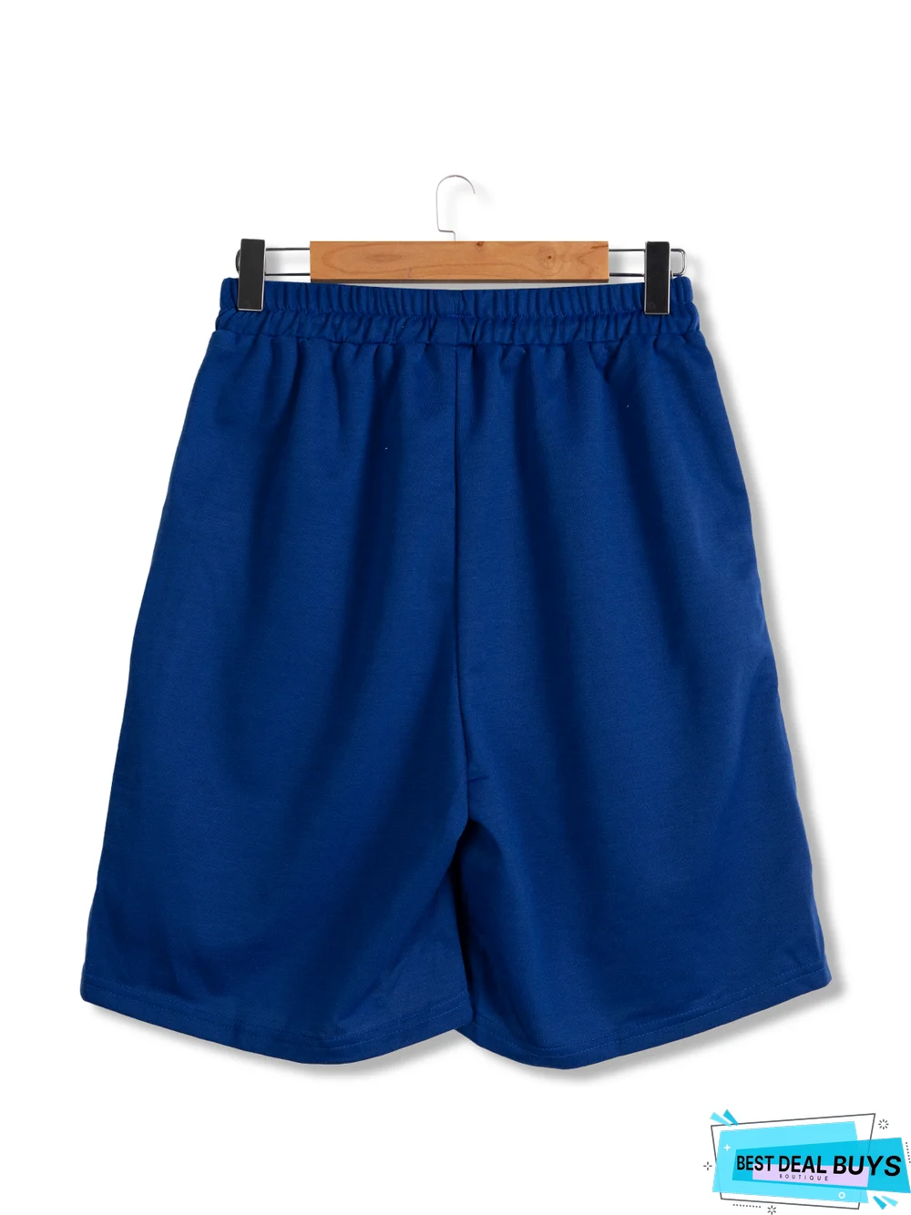 Casual knitted drawstring daisy print shorts