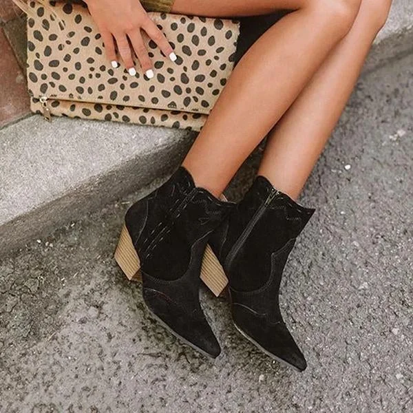 Women's Fashion Rough Edging Ankle Boots