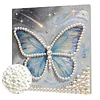 DIY Pearl Painting Butterfly for Home Decor with Frame(30x30cm)